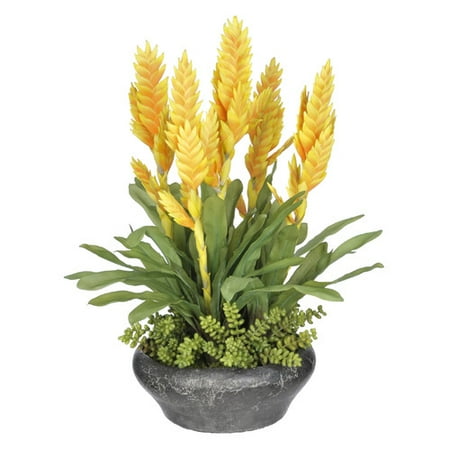 House of Silk Flowers Inc. Bromeliad Floral Arrangement in Planter
