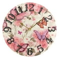 thumbnail image 5 of Butterflies Flowers Floral 10 inch Wall Clocks Non Ticking Easy to Read Battery Decorative for Home Bathroom Kitchen Bedroom Living Room, 5 of 8