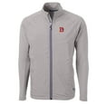 thumbnail image 2 of Men's Cutter & Buck Gray Denver Broncos Adapt Eco Knit Hybrid Recycled Big & Tall Full-Zip Throwback Jacket, 2 of 3