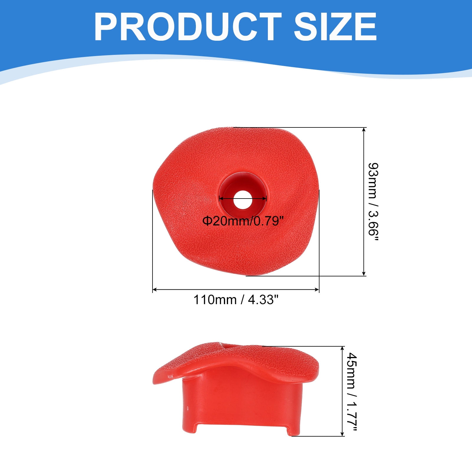 Rock Climbing Holds, 10 Pcs Climbing Rock Wall Grips with Single Holes for Playground Accessories, Red-B
