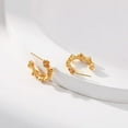 thumbnail image 4 of Chunky Gold Hoop Earrings for Women, 14K Gold Plated Hoop Earrings Lightweight Stainless Steel Hollow Open Hoops Hypoallergenic Earrings Fashion Jewelry for Women, 4 of 14