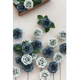 thumbnail image 3 of Roses Artificial Flowers 25pcs Realistic Dusty Blue Fake Roses W/Stem for DIY Blue, 3 of 6
