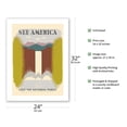 thumbnail image 2 of See America - Visit the National Parks - Waterfall - Vintage Travel Poster by Harry Herzog c.1940 - Fine Art Matte Paper Print (Unframed) 24x32in, 2 of 4