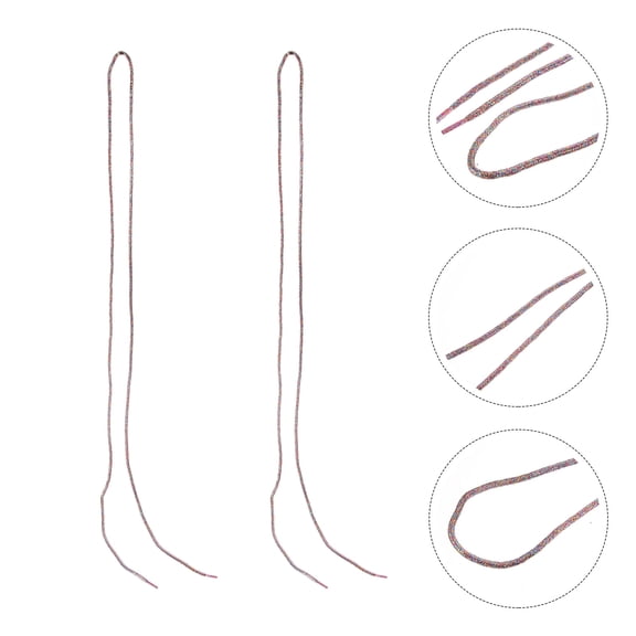 Minkissy 1Pair Round Shoe Laces Replacement for Sneakers Sports Shoes Durable Multi Color Braided Strings