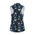 thumbnail image 2 of Whosucclay Light Blue Paw Prints and Hearts Women Golf Sleeveless Tank Top for Ladies, Stretchy Ladies Golf Shirts Anti Fade Soft Tennis Shirts, 2 of 8