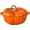 Orange, variant on Flavehc Pumpkin Dutch Oven Pot with Lid 3.8 qt Pumpkin Cast Iron Dutch Oven for Bread Baking Orange Enameled Cast Iron Dutch Oven with Handels