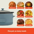 thumbnail image 4 of bella 6 Qt Digital Programmable Slow Cooker with Ceramic Nonstick Coating, Adjustable Temperature & Cooking Time, Dishwasher Safe Pot & Tempered Glass Lid, Surf, 4 of 8