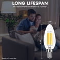 thumbnail image 5 of Luxrite LED E12 Candelabra Bulb 8W=75W, 1000 Lumens, 3000K Soft White, Dimmable, Enclosed Fixture & Wet Rated 4 Pack, 5 of 7