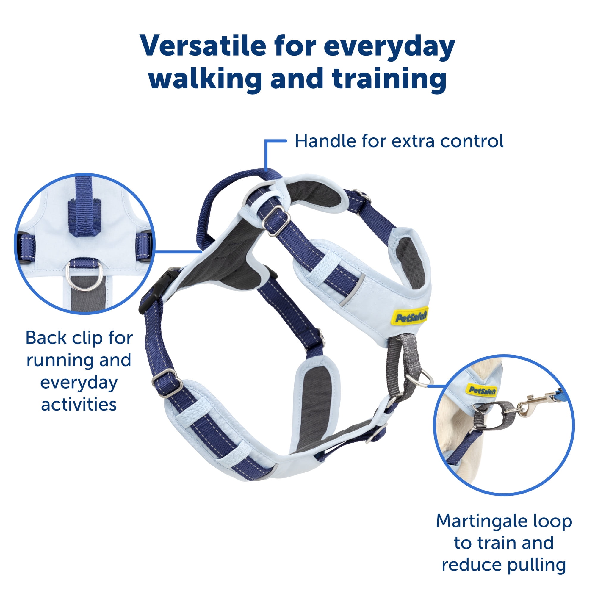 PetSafe Easy Walk Comfort No-Pull Dog Harness, 5 Adjustement points, S/M, Black
