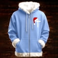thumbnail image 3 of Gyexs Merry Christmas Hoodies for Women Men Xmas Tree Christmas Sweater Xmas Furry Trim Unisex Pullover Christmas Hoodies X02 Light Blue & Size XXXXL, 3 of 3