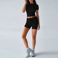 thumbnail image 2 of Aihuaihua Womens Workout Sets 2 Piece - Seamless Yoga Outfits Shorts and Crop Top Matching Gym Athletic Clothing Set, 2 of 6