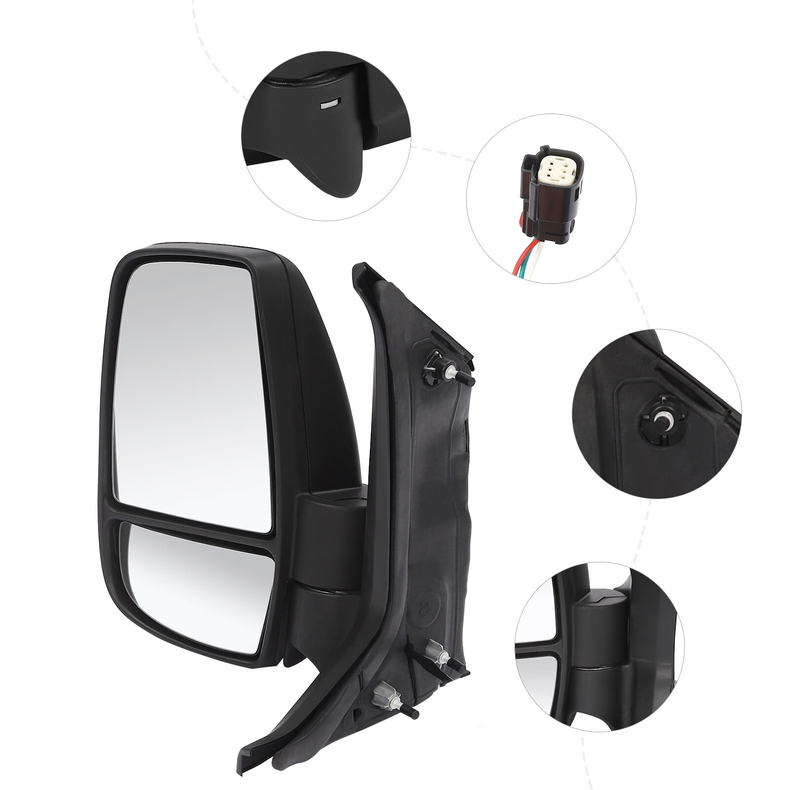 Left Side Mirror Door Mirror Left Driver Side Mirror for 2014-2022 Ford Transit 150 250 350 350 HD