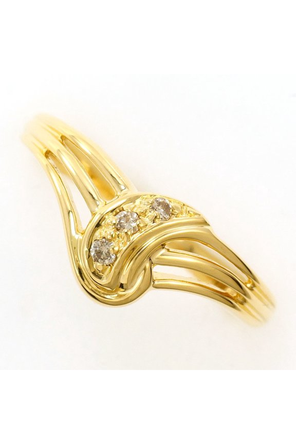 Pre-Owned 18K (18-karat) Yellow Gold Ring with Diamond (carat weight not stamped), Total Weight...