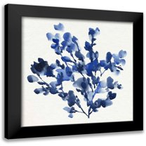 Warren, Annie 12x12 Black Modern Framed Museum Art Print Titled - Cobalt Blossom I