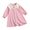 Pink, variant on CPNG Girls Summer Dresses Ruffle Sleeve A-Lined Dress Bow Peter Pan Collar Long Sleeve Sleeveless Button Decor Dress