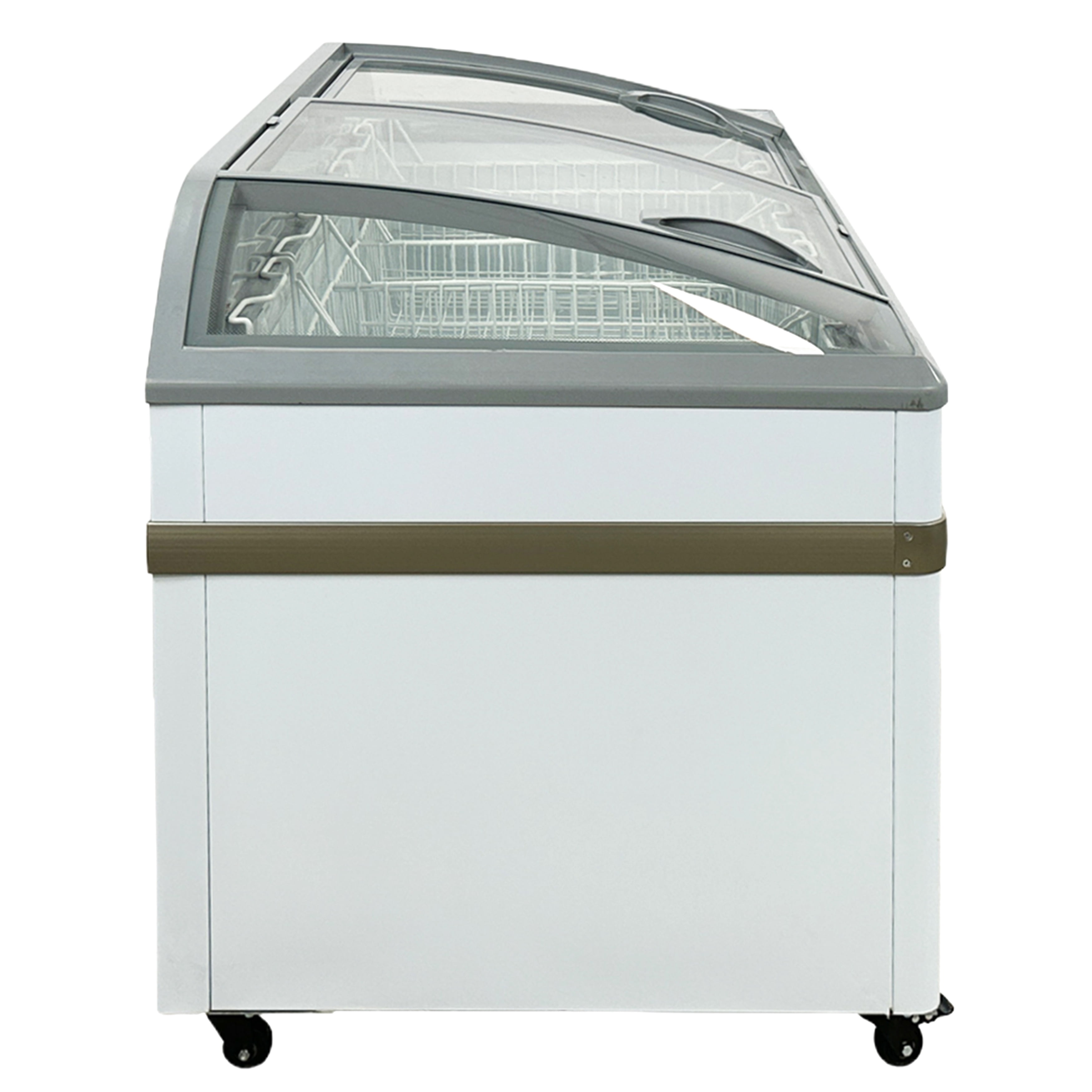 65.5 in. Commercial Ice Cream Gelato Freezer 14 Cu.Ft. Grocery Freezer, Supermarket Food Freezer