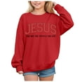 thumbnail image 2 of Cute Sweatshirts for Teen Girls Toddler Girls Christian Crewneck Sweatshirts Long Sleeve Cute Pullover Oversized Tops Fall Winter Blouse, 2 of 5