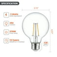 Better Homes & Gardens LED Bulb 3W G25 Vintage Style Dimmable Soft ...