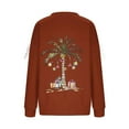 thumbnail image 4 of Cmfcve Xmas Sweatshirts for Woman Plus Size Christmas Tree Bow Comfortable Holiday Tops Solid Color Drop Shoulder Pullover Cute Apparel, 4 of 5