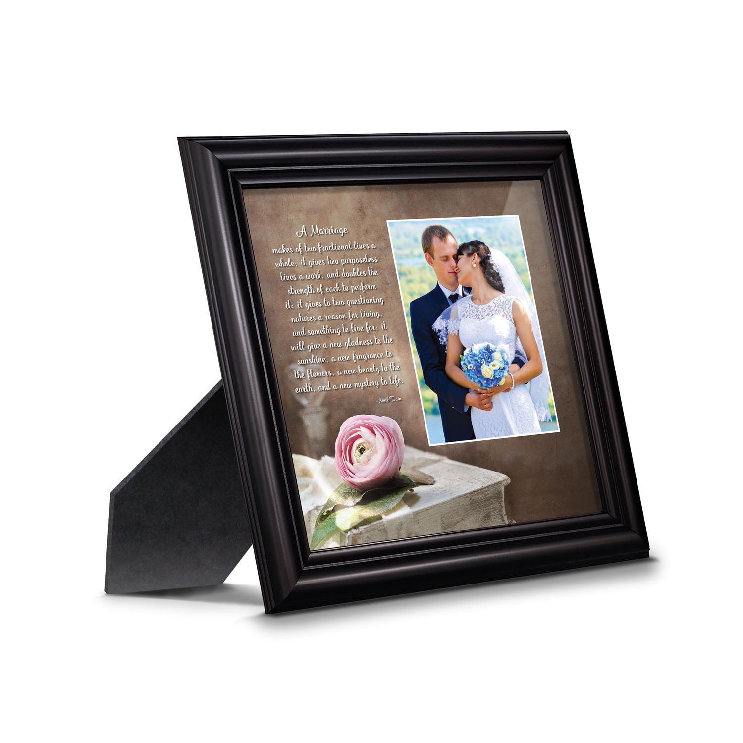 A Marriage, Mark Twain Poem, Picture Framed Wedding Gift for Bride and Groom, 6322B