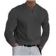 thumbnail image 1 of Tops para hombre Camisas Blusas Elegante Casual Camisas de manga larga Camisa de moda Color sólido Cuello en V Jersey Odeerbi ODB-5, 1 of 5