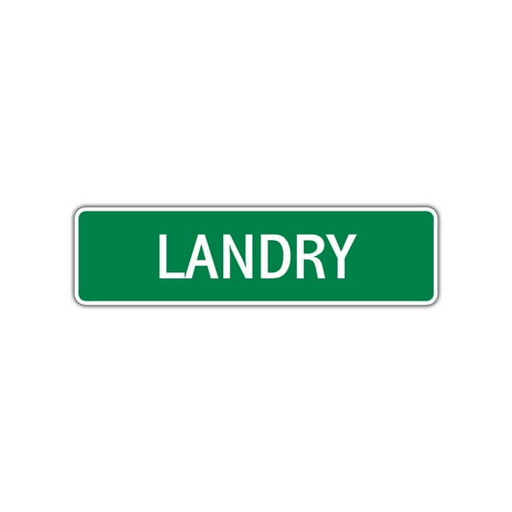 Landry Girls Children Name Letter Printed Plaque Decoration Novelty Label Indoor Outdoor Unique Wall Unique Aluminum Metal Sign 4"x13.5"