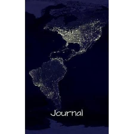 Journal: A5 5x 8 126 page Dot bullet journal, notebook, diary with a world view at night with city lights on the cover (Best Night View In The World)