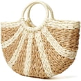 thumbnail image 1 of LHSHID Womens Large Straw Beach Tote Bag Hobo Summer Handwoven Bags Purse wth Pom Poms, 1 of 5