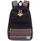 thumbnail image 1 of Mochila Retro Colorido A Rayas Mochila Escolar Juvenil Ligero Lindo Impermeable Mochila Informal Mochila Escolar Negro,11 Feliz Sencillez, 1 of 5
