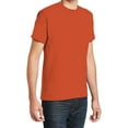 thumbnail image 5 of Hanes Essential Short Sleeve T-Shirt, Men's Casual Crewneck Classic Fit Tee, Orange, 2XL, 5 of 5