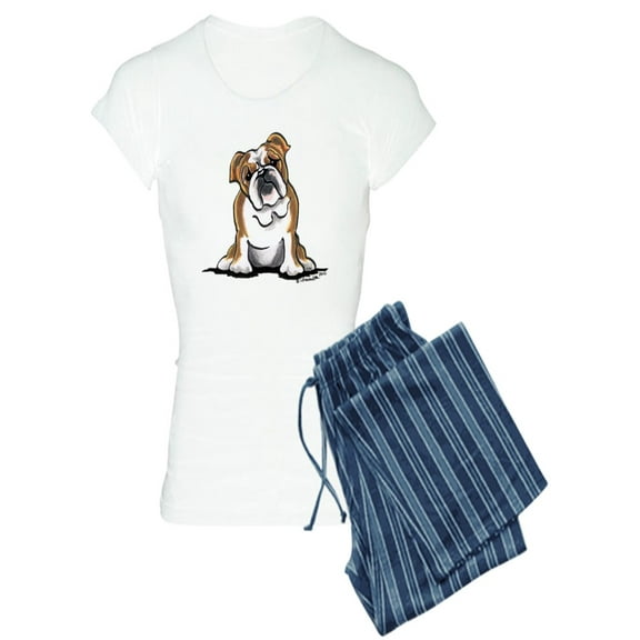 CafePress - Brown White Bulldog - Women's Light Pajamas