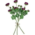thumbnail image 4 of Northlight Real Touch™ Light Plum Purple Ranunculus Artificial Floral Sprays, Set of 6 - 21", 4 of 9