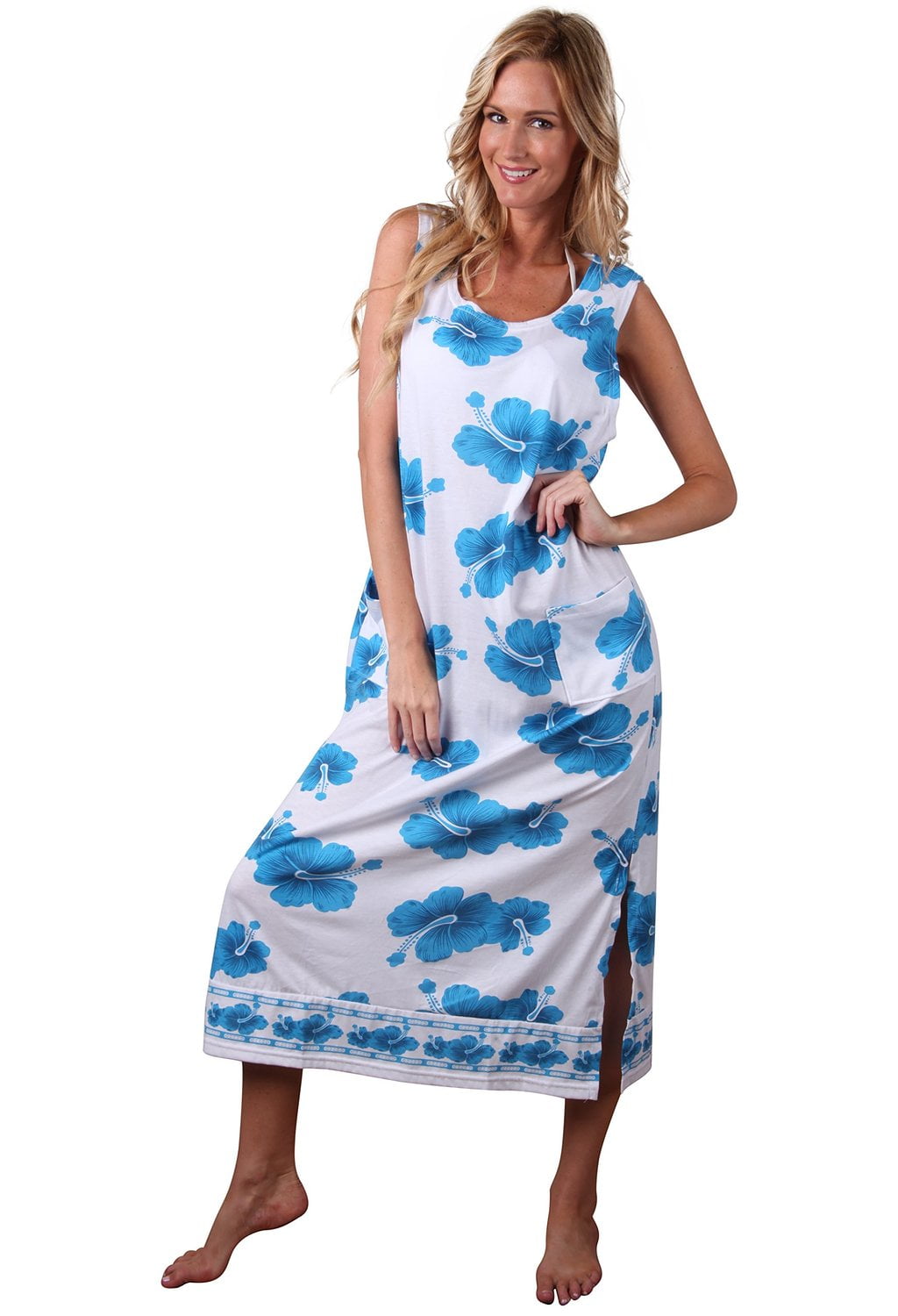 InGear Ingear Beach Long Cotton Tank Dress Casual Beachwear Sundress