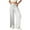 White, variant on fatyb Women's Knitted Pants Wide Leg Lounge Pants with Pockets Womens Casual Drawstring Loose Trousers