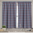 thumbnail image 2 of Ambesonne Checkered Valance & Curtain, Scotland Country Tile, 55"x36", Violet Pale Blue Salmon, 2 of 6