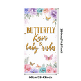 thumbnail image 2 of Floral Design Butterfly Baby Shower Banner Garden Theme for Baby Shower Party Decoration Event, 2 of 7