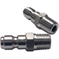 thumbnail image 2 of Ultimate Washer UW11-PW91A2 Pressure Washers 1/4-Inch Male Quick Connect Plug, Stainless Steel, 6000 PSI Rated, 2-Pack, 2 of 5