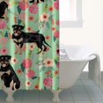 thumbnail image 4 of Rottweiler with Pioneer Flower Shower Curtain 36"x72" ,Bathroom Decorative Shower Curtains Set with 12 Hooks,Modern Waterproof Washable Shower Curtain, 4 of 6