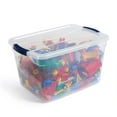 thumbnail image 4 of Rubbermaid Cleverstore 32 Quart Plastic Storage Tote Container with Lid (6 Pack), 4 of 12