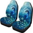 thumbnail image 5 of Pzuqiu Peacock Car Seat Covers Interior Auto Decor Front and Rear Seat Cover Set, Automotive Interior Protection Easy to Install Compatible with Cars Truck Sedans, 5 of 10