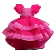 thumbnail image 1 of HXWCHs Robe Tutu Élégante Robe Formelle pour Filles avec Train Détachable Robe de Concours Fête Mariage Récital Rouge 1-2 Ans, 1 of 7