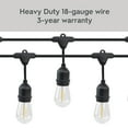 thumbnail image 5 of Better Homes & Gardens Commercial Grade Shatterproof LED Edison Outdoor String Lights, Heavy Duty, 28 ft, 12 Count, 5 of 12