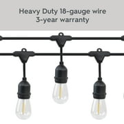 Better Homes & Gardens Commercial Grade Shatterproof LED Edison Outdoor String Lights, Heavy Duty, 28 ft, 12 Count