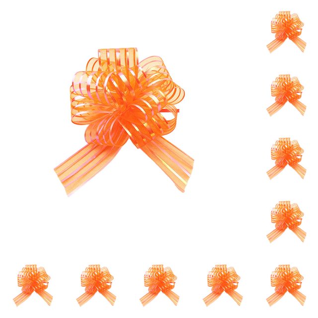 Cinta de lazo para envolver regalos Toystoory Suministro festivo para Fiestas Cestas de regalos Regalo de Navidad multifuncional Naranja amarillo 10Conjunto