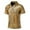 Gold, variant on YYDGH Men's Short Sleeve Collared Metallic Shirts Lapel V-Neck Reflective Sequin Shiny Disco Tops
