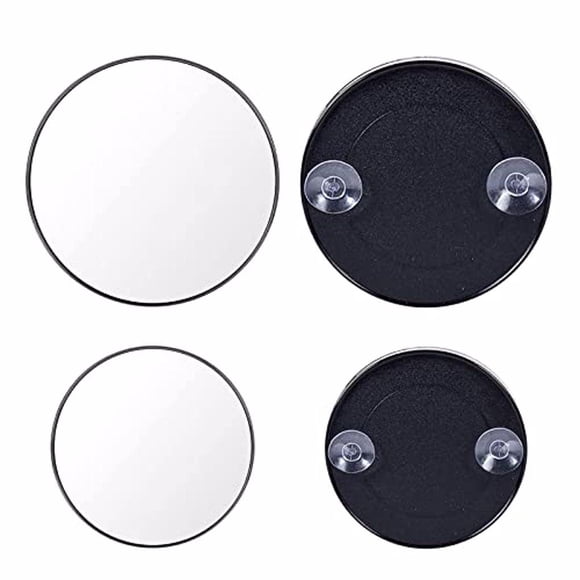 Youkk Ensemble de 2 Pcs Miroir en Métal avec Ligne Lisse à Succion Forme Ronde pour Montage Mural Gain de Place Soins de la Peau