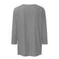 thumbnail image 4 of Casual Tops for Women, Tops for Women, Crew Neck T Shirts for Women, Summer Tops, Oversized Tshirts for Women Casual 3/4 Sleeve Crew Neck Graphic Tees for Women 2026 Summer Trendy, Gray 4XL, 4 of 4
