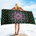 Colorful Circle Geometric Beach Towel Abstract Art Bath Towel Travel