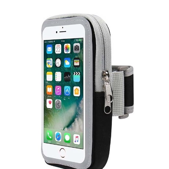 Outdoor sports mobile phone arm bag running bag cycling wrist bag touch screen arm bag armband (6.5 inches)