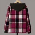 thumbnail image 5 of yillto Boys Plaid Jackets Flannel Hoodies Fall Fashion Long Sleeve Zip up Jacket Coat for Kids 5-15 Years, 5 of 7